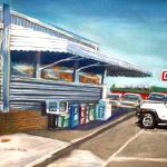 Milford Diner, 11x16, pastels